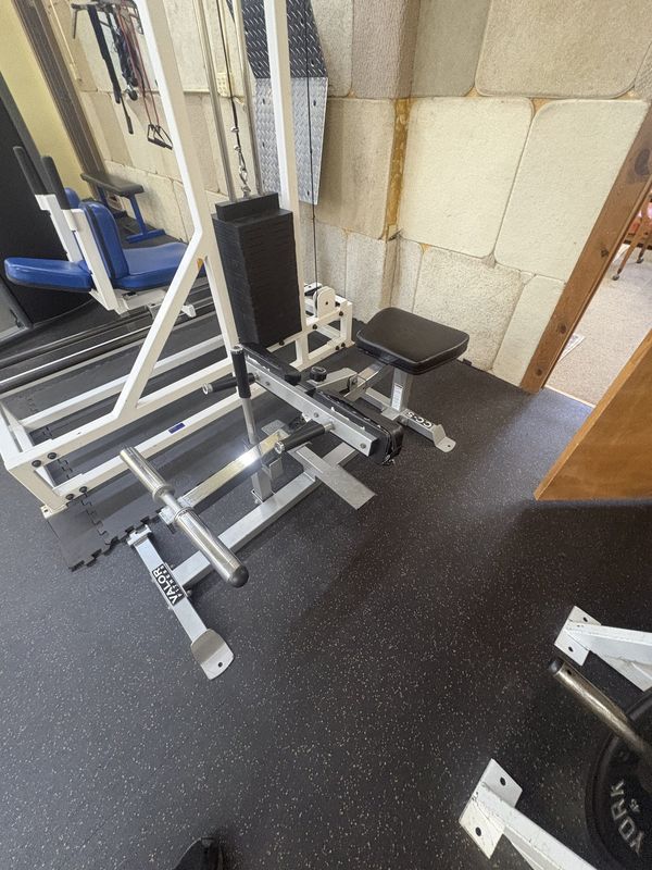 Cluster of plate-loaded strength machines