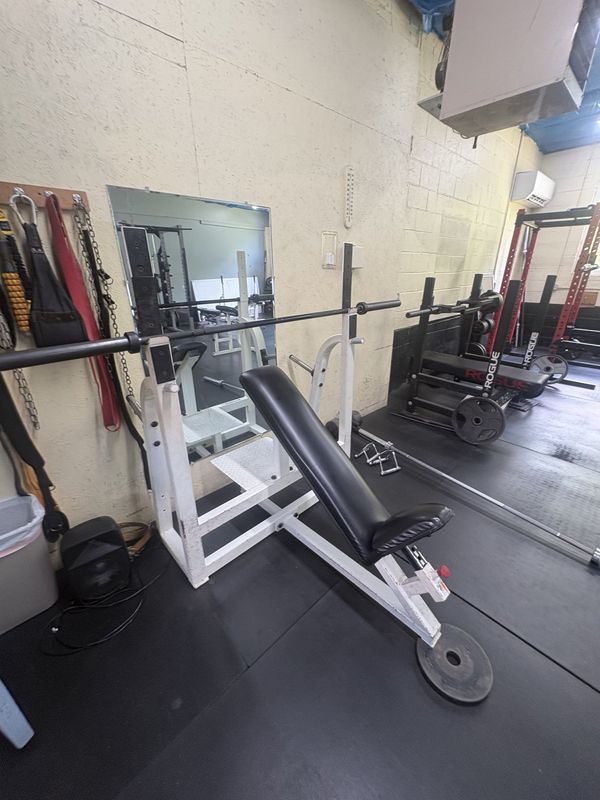 Squat rack with safety bars